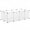 vidaXL Small Animal Cage Transparent 144x74x46.5 cm PP and Steel