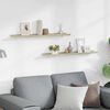 vidaXL Wall Shelves 2 pcs White and Sonoma Oak 80x9x3 cm