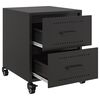vidaXL Bedside Cabinets 2 pcs Black 36x39x43.5 cm Steel