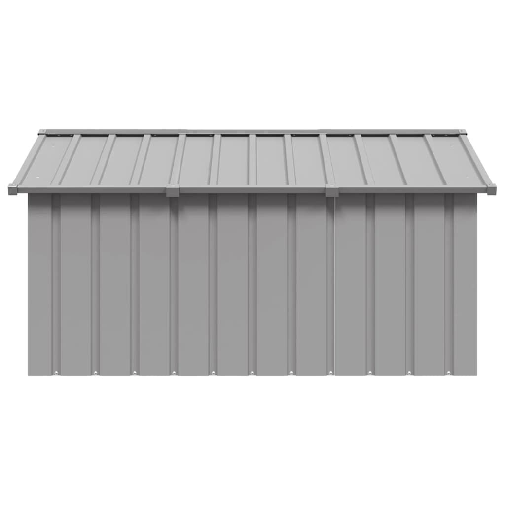 vidaXL Dog House Grey 116.5x153x81.5 cm Galvanised Steel