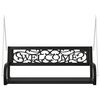 vidaXL Garden Swing Bench 125 cm Steel and Plastic Black