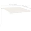 vidaXL Freestanding Automatic Awning 300x250 cm Cream