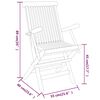 vidaXL 3 Piece Garden Dining Set Solid Wood Teak