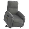 vidaXL Electric Stand up Massage Recliner Chair Dark Grey Microfibre Fabric