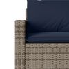vidaXL 6 Piece Garden Sofa Set with Cushions Grey Poly Rattan