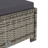 vidaXL Sun Lounger with Dark Grey Cushion Poly Rattan Grey