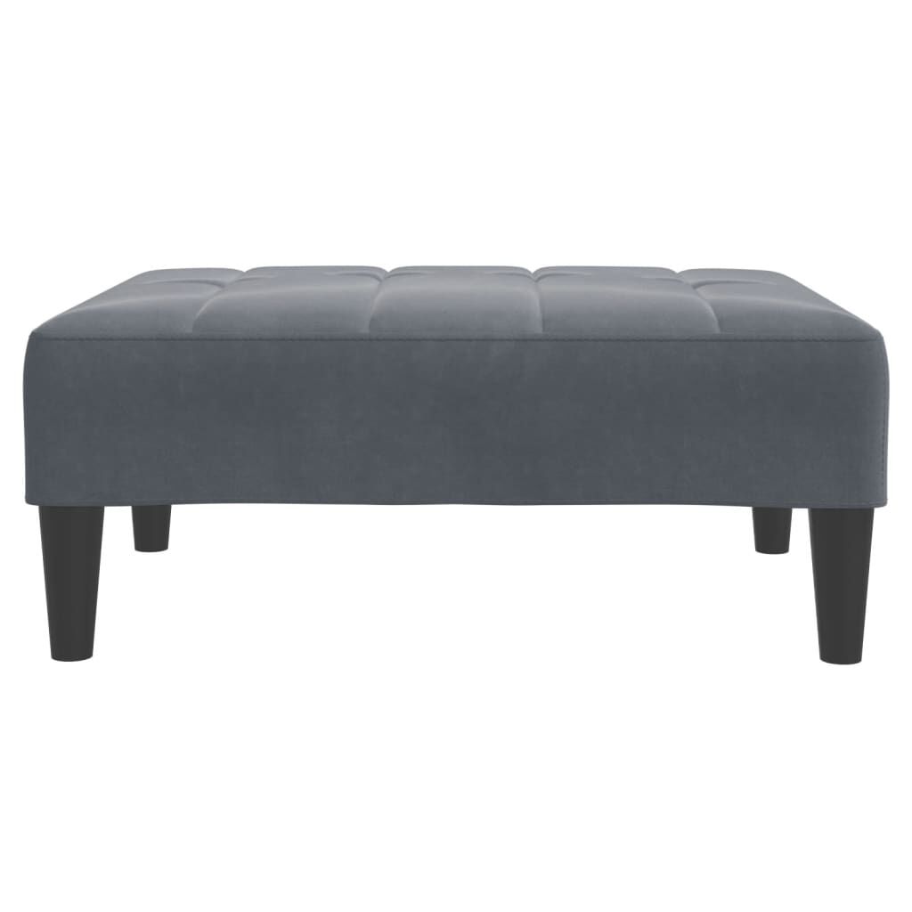 vidaXL Footstool Dark Grey 77x55x31 cm Velvet