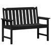vidaXL Garden Bench Black 120 x 59 x 88 cm HDPE