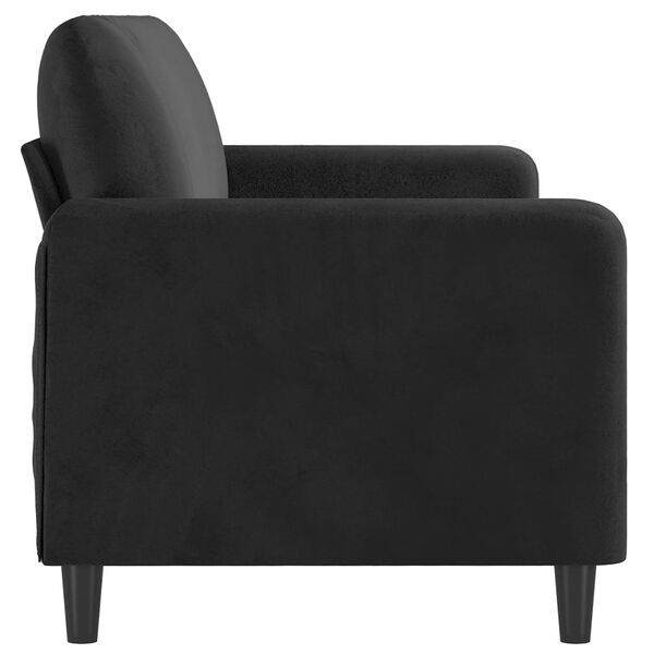 vidaXL 3-Seater Sofa Black 180 cm Velvet