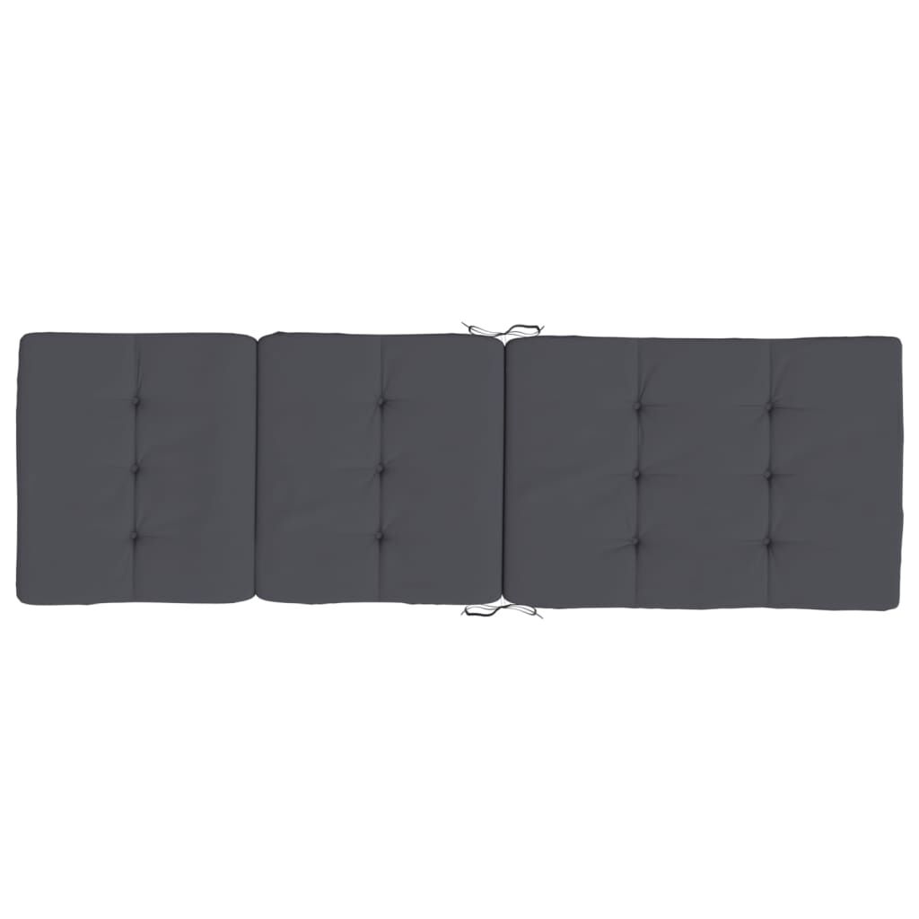 vidaXL Deck Chair Cushions 2 pcs Anthracite Oxford Fabric