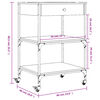 vidaXL Kitchen Trolley Black 60x48x89.5 cm Engineered Wood