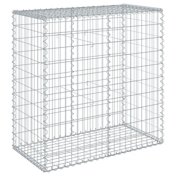 vidaXL Gabion Basket with Cover 100x50x100 cm Galvanised Iron