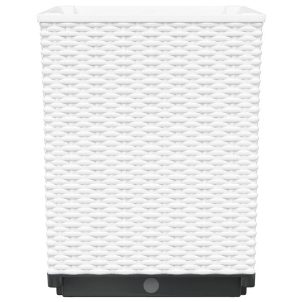 vidaXL Planters 2 pcs White 30x30x37 cm Polypropylene
