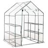 vidaXL Greenhouse with 8 Shelves 143x143x195 cm