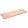 vidaXL Table Top Light Brown 140x50x(2-4) cm Treated Solid Wood Oak