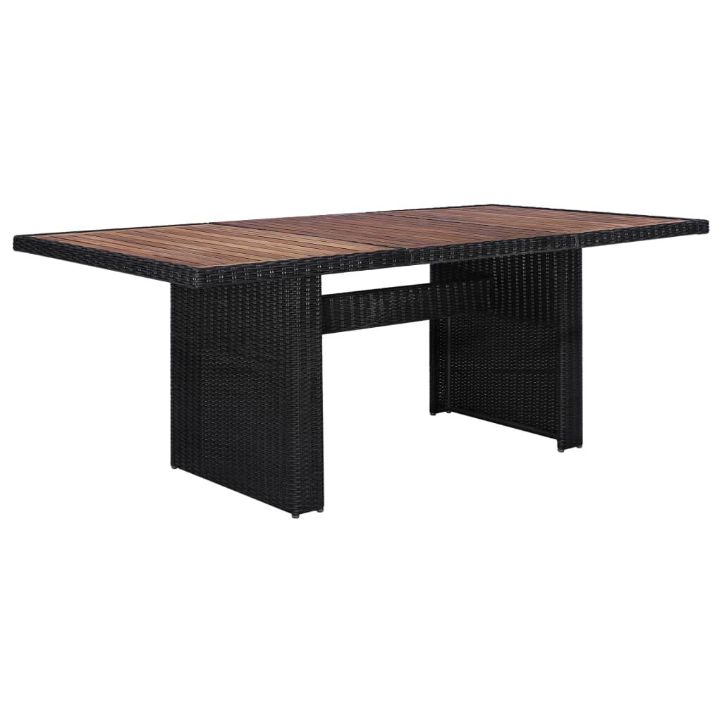 vidaXL 9 Piece Outdoor Dining Set Poly Rattan Black