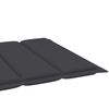 vidaXL Sun Lounger with Anthracite Cushion Solid Teak Wood