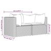 vidaXL Garden Corner Sofas with Cushions 2 pcs Brown Poly Rattan