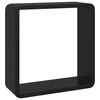 vidaXL Wall Cube Shelves 3 pcs Black MDF
