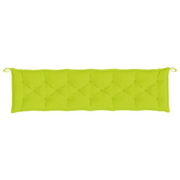 vidaXL Garden Bench Cushions 2pcs Bright Green 200x50x7cm Oxford Fabric