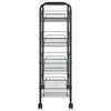 vidaXL 4-Tier Kitchen Trolley Black 46x26x85 cm Iron