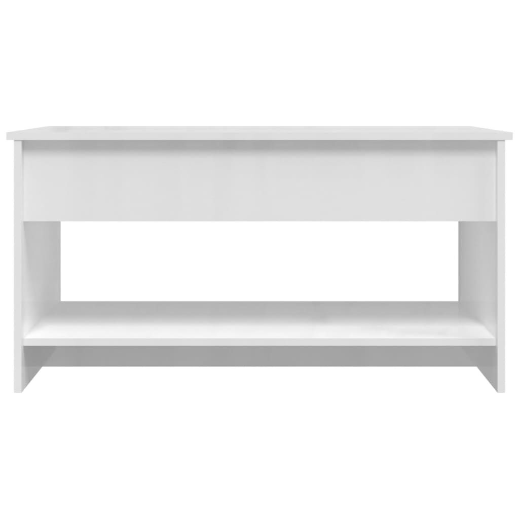 vidaXL Coffee Table High Gloss White 102x50x52,5 cm Engineered Wood