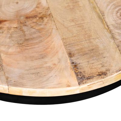 vidaXL Two Piece Coffee Table Set Rough Mango Wood Round 40 cm/50 cm