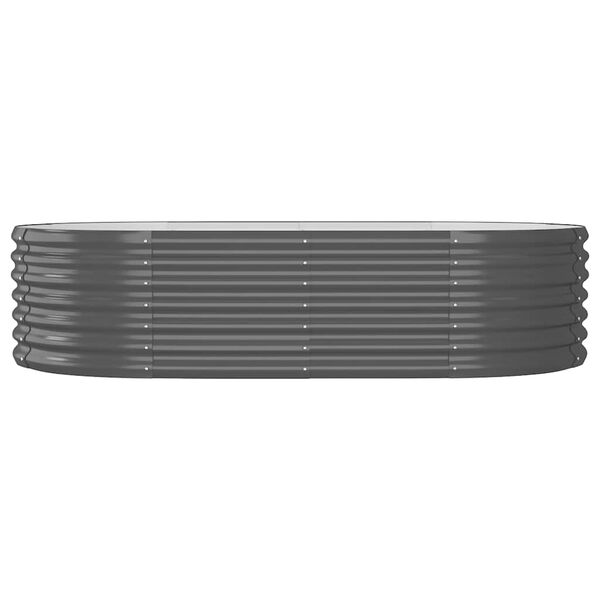 vidaXL Garden Raised Bed Galvanised Steel 152x80x36 cm Anthracite