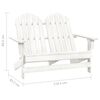 vidaXL 2-Seater Garden Adirondack Chair Solid Fir Wood White