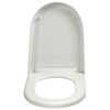 vidaXL Soft-close Toilet Seat with Quick-release Design White Square