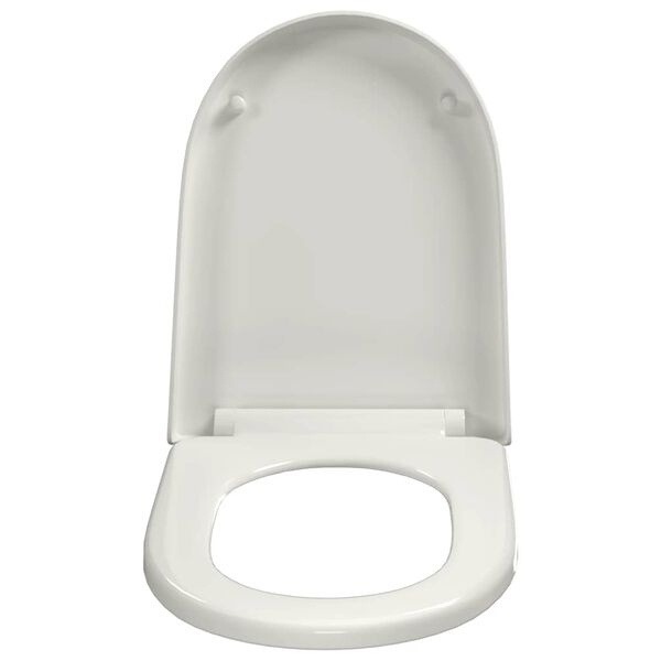 vidaXL Soft-close Toilet Seat with Quick-release Design White Square