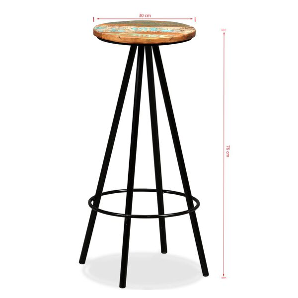 vidaXL Bar Set 3 Pieces Solid Reclaimed Wood