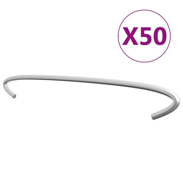 vidaXL Gabion Hooks 50 pcs Galvanised Steel 40 cm