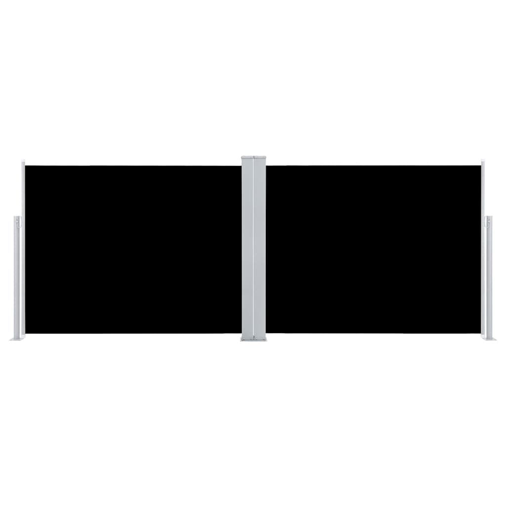 vidaXL Retractable Side Awning Black 140x1000 cm
