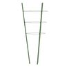 vidaXL Garden Plant Supports with 3 Rings 5 pcs Green 45 cm Steel