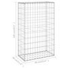 vidaXL Gabion Wall with Covers Galvanised Steel 60x30x100 cm