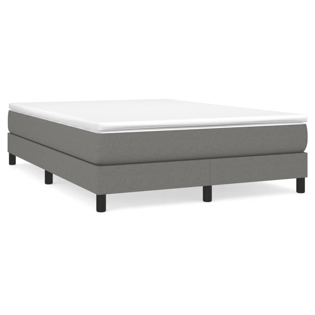 vidaXL Bed Frame without Mattress Dark Grey Double Fabric