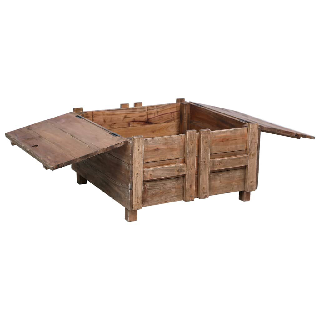 vidaXL Coffee Table 65x65x38 cm Solid Mahogany Wood