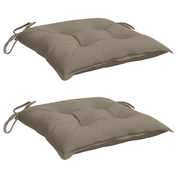 vidaXL Pallet Cushions 2pcs Taupe 50x50x7 cm Oxford Fabric