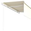 vidaXL Automatic Retractable Awning with Blind 3x2.5m Cream