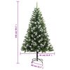 vidaXL Artificial Hinged Christmas Tree 150 LEDs & Flocked Snow 150 cm