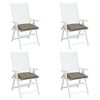 vidaXL Chair Cushions 4 pcs Taupe 40x40x7 cm Oxford Fabric