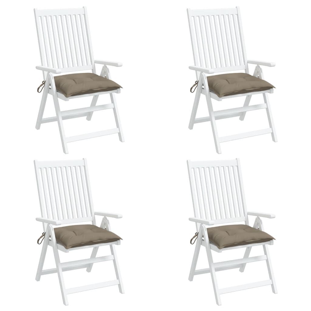 vidaXL Chair Cushions 4 pcs Taupe 40x40x7 cm Oxford Fabric
