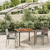 vidaXL 3 Piece Garden Dining Set with Cushions Grey Poly Rattan