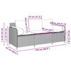 vidaXL Garden Sofa with Cushions 3-Seater Grey Poly Rattan