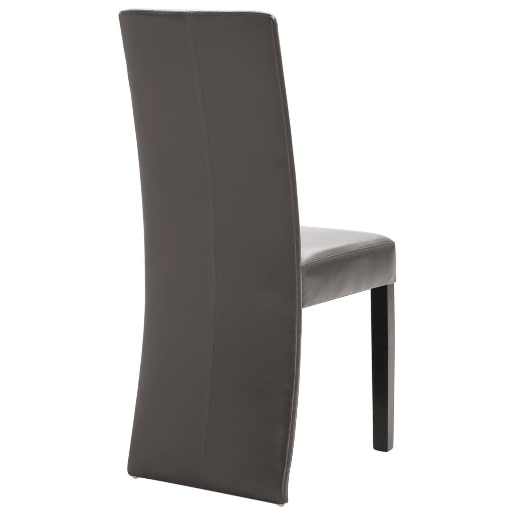 vidaXL Dining Chairs 4 pcs Gray Faux Leather
