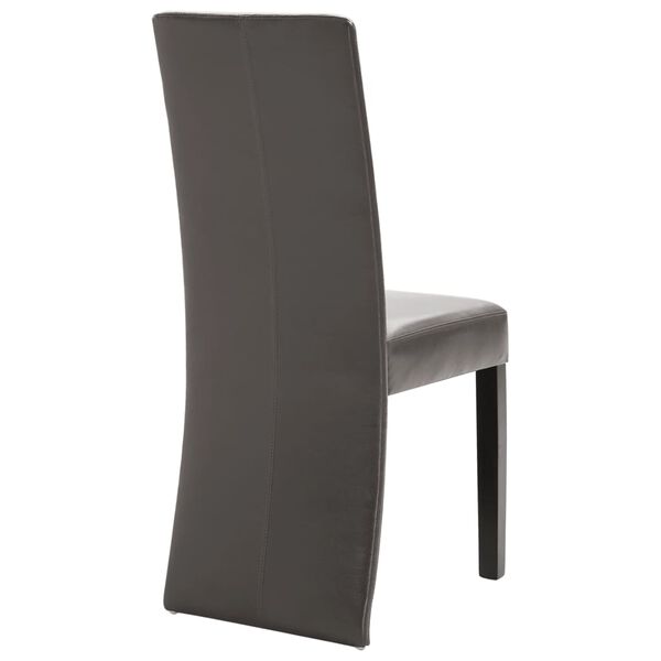 vidaXL Dining Chairs 4 pcs Gray Faux Leather
