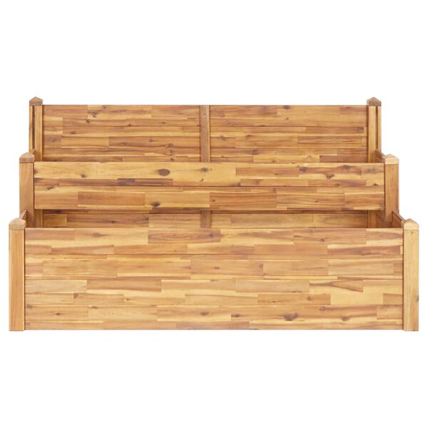 vidaXL 2-Tier Garden Planter 160x75x84 cm Solid Acacia Wood