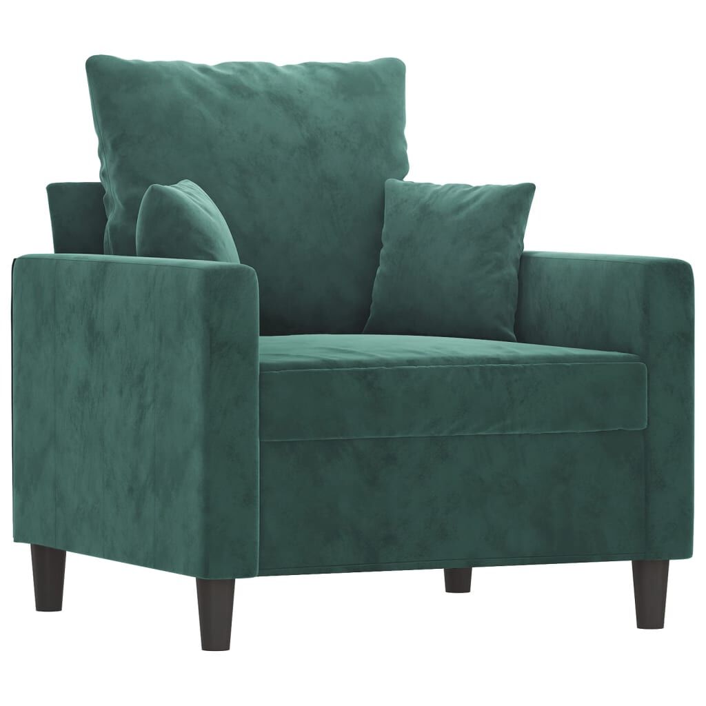 vidaXL Sofa Chair Dark Green 60 cm Velvet