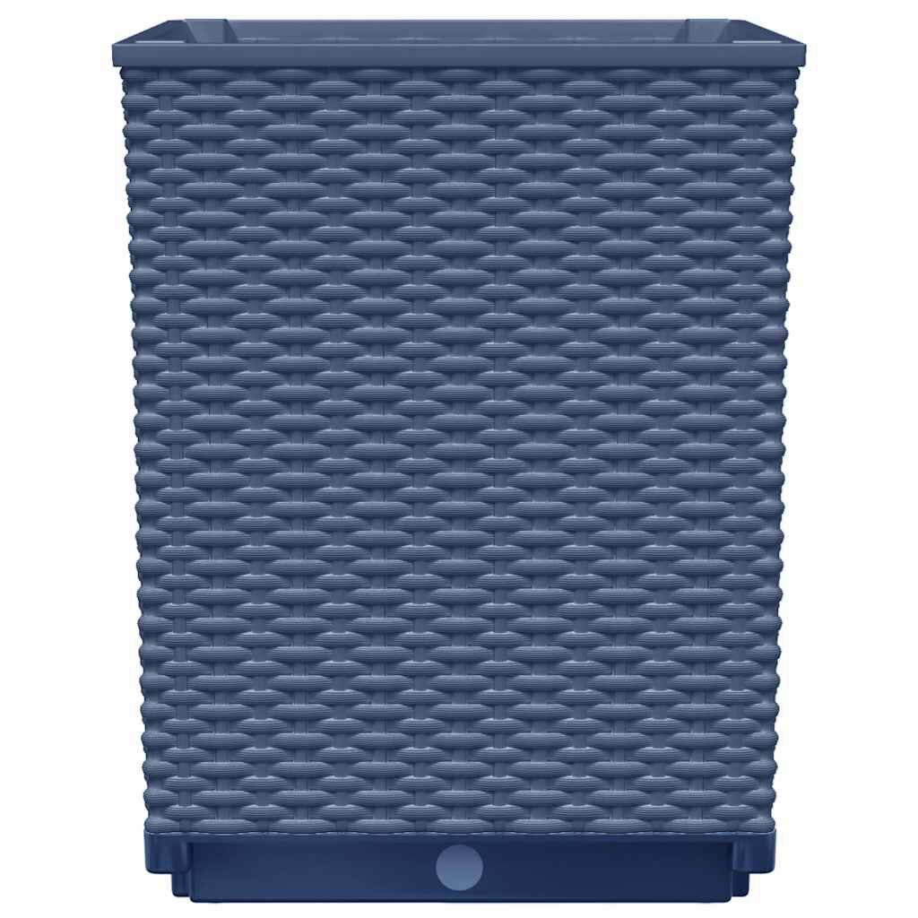 vidaXL Planters 2 pcs Blue Grey 30x30x37 cm Polypropylene